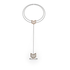 Menta Şahmeran Bilezik - Beyaz zirkon 14 ayar rose altın bilezik (40 cm gümüş rolo zincir) #f5bbi2