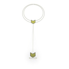 Menta Şahmeran Bilezik - Peridot 8 ayar beyaz altın bilezik (40 cm altın rolo zincir) #fjhj8u