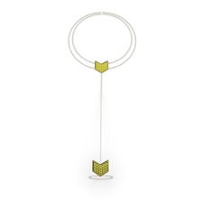 Menta Şahmeran Bilezik - Peridot 8 ayar altın bilezik (40 cm beyaz altın rolo zincir) #fpeuvc