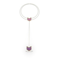 Menta Şahmeran Bilezik - Ametist 18 ayar altın bilezik (40 cm gümüş rolo zincir) #hjlbse