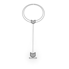 Menta Şahmeran Bilezik - Pırlanta 925 ayar siyah rodyum kaplama gümüş bilezik (0.84 karat, 40 cm gümüş rolo zincir) #ikawmp