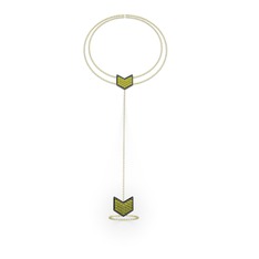 Menta Şahmeran Bilezik - Peridot 925 ayar siyah rodyum kaplama gümüş bilezik (40 cm altın rolo zincir) #l983z5