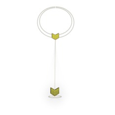 Peridot 14 ayar altın bilezik (40 cm gümüş rolo zincir)