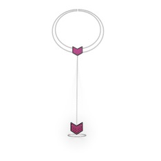 Menta Şahmeran Bilezik - Rodolit garnet 925 ayar siyah rodyum kaplama gümüş bilezik (40 cm beyaz altın rolo zincir) #vzfvg4