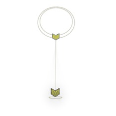 Menta Şahmeran Bilezik - Peridot 8 ayar beyaz altın bilezik (40 cm altın rolo zincir) #zrsfq9