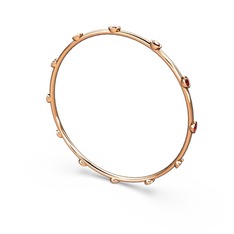 Tektaş Bilezik - Garnet 18 ayar rose altın bilezik #w1yfyw