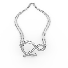 14 ayar beyaz altın bilezik (40 cm beyaz altın rolo zincir)