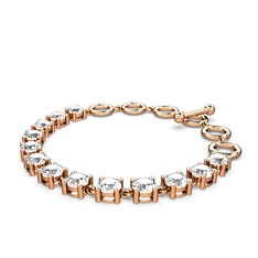 Swarovski 18 ayar rose altın bilezik