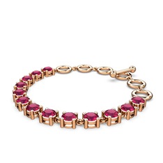 Rosen Tamtur Bilezik - Rodolit garnet 18 ayar rose altın bilezik #1r91fav