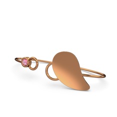 Pembe kuvars 8 ayar rose altın bilezik