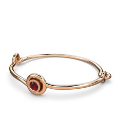 Garnet 8 ayar rose altın bilezik