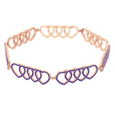 Lab safir 18 ayar rose altın bilezik