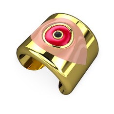 8 ayar altın bilezik (Pastel pembe mineli)