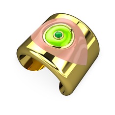 Palmira Mineli Nazar Bilezik - 14 ayar altın bilezik (Pastel pembe mineli) #13y1dp2