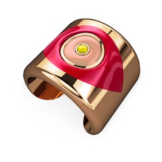 18 ayar rose altın bilezik (Kırmızı mineli)