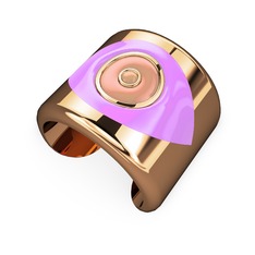 8 ayar rose altın bilezik (Açık pembe mineli)