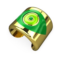 Palmira Mineli Nazar Bilezik - 14 ayar altın bilezik (Yeşil mineli) #1hak7mi