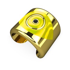 925 ayar altın kaplama gümüş bilezik (Sarı mineli)