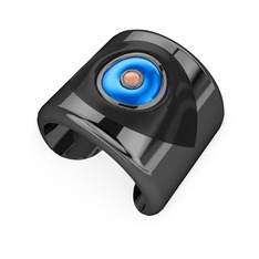 925 ayar siyah rodyum kaplama gümüş bilezik (Siyah mineli)