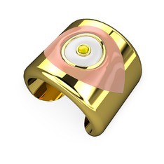 Palmira Mineli Nazar Bilezik - 925 ayar altın kaplama gümüş bilezik (Pastel pembe mineli) #1m2bcan