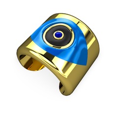 Palmira Mineli Nazar Bilezik - 18 ayar altın bilezik (Mavi mineli) #1q5e027