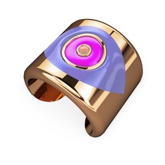 Palmira Mineli Nazar Bilezik - 8 ayar rose altın bilezik (Menekşe mineli) #1q8utlj