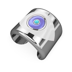 Palmira Mineli Nazar Bilezik - 925 ayar gümüş bilezik (Beyaz mineli) #1r15e7p