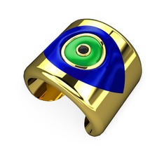 8 ayar altın bilezik (Lacivert mineli)