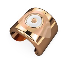 8 ayar rose altın bilezik (Ekru mineli)