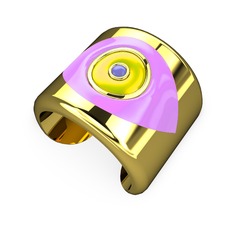 18 ayar altın bilezik (Açık pembe mineli)