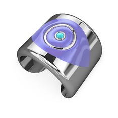 Palmira Mineli Nazar Bilezik - 925 ayar gümüş bilezik (Menekşe mineli) #b742l2