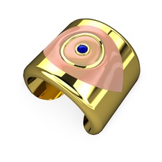 8 ayar altın bilezik (Pastel pembe mineli)