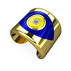 18 ayar altın bilezik (Lacivert mineli)