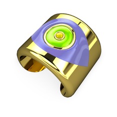 Palmira Mineli Nazar Bilezik - 14 ayar altın bilezik (Menekşe mineli) #kt8prr