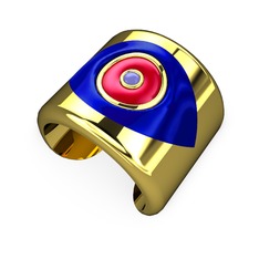 18 ayar altın bilezik (Lacivert mineli)