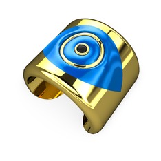 8 ayar altın bilezik (Mavi mineli)