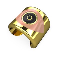 14 ayar altın bilezik (Pastel pembe mineli)