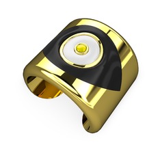 Palmira Mineli Nazar Bilezik - 925 ayar altın kaplama gümüş bilezik (Siyah mineli) #qqaura