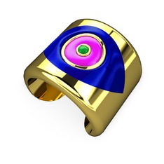 8 ayar altın bilezik (Lacivert mineli)