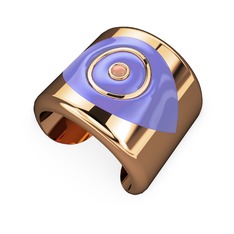 Palmira Mineli Nazar Bilezik - 8 ayar rose altın bilezik (Menekşe mineli) #tifciz