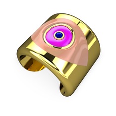 8 ayar altın bilezik (Pastel pembe mineli)