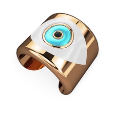 14 ayar rose altın bilezik (Beyaz mineli)