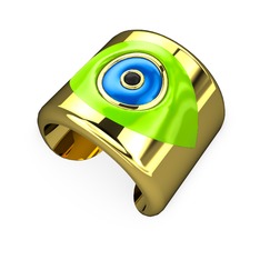 8 ayar altın bilezik (Neon yeşil mineli)