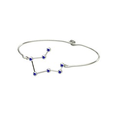 Cosmos Deneme deneme - Lab safir 18 ayar beyaz altın bilezik #6k17zv