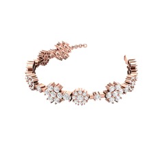 Neva Çiçek Bilezik - Swarovski 8 ayar rose altın bilezik #1va96g3