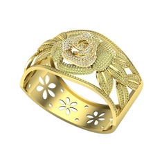 Taşlı Gül Bilezik - Swarovski ve peridot 18 ayar altın bilezik #15zyh9u