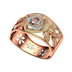 Taşlı Gül Bilezik - Akuamarin ve peridot 18 ayar rose altın bilezik #1gz7fok