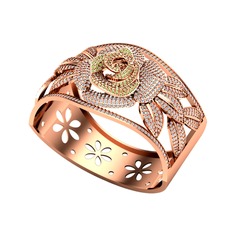 Taşlı Gül Bilezik - Peridot ve swarovski 925 ayar rose altın kaplama gümüş bilezik #1henmkf