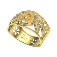 Taşlı Gül Bilezik - Sitrin ve dumanlı kuvars 8 ayar altın bilezik #1x4oet3