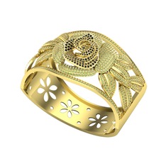 Siyah zirkon ve peridot 925 ayar altın kaplama gümüş bilezik